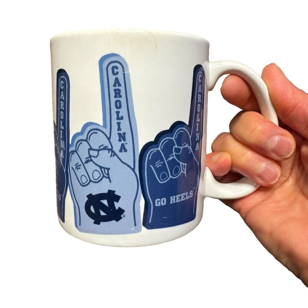 NCAA UNC North Carolina Tar Heels Ceramic Mug #1 Fan Finger ACC